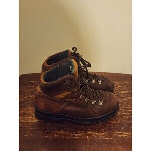Wolverine DuraAShocks Brown Leather Women 8.5M Lace Up Work Steel Toe Boots